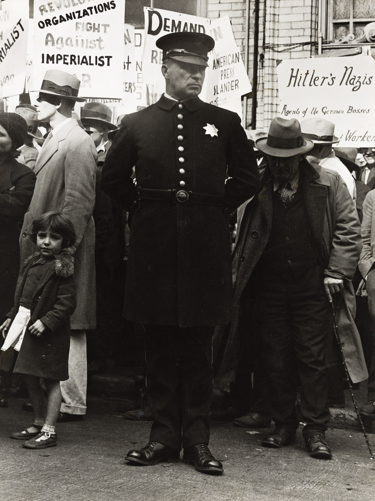 DOROTHEA LANGE (1895-1965) Street Demonstration, San Francisco.